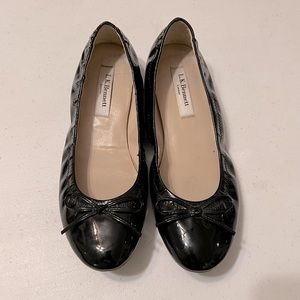 L.K. Bennett - Beautiful Black Ballerina Flats - Size 36.5